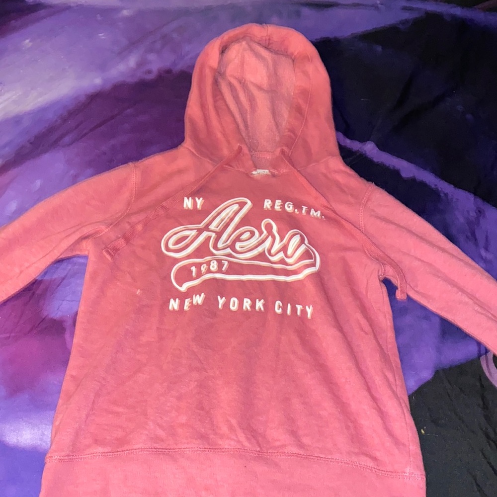Pink and white aero hoodie